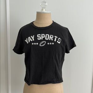 Black Yay Sports Kids Short Sleeve Tee